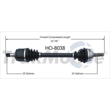 Surtrack Axle Cv Axle Shaft, Ho-8038 HO-8038